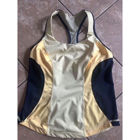 Lululemon  8 10 Colorblock Active Top Yellow - Picture 1 of 7